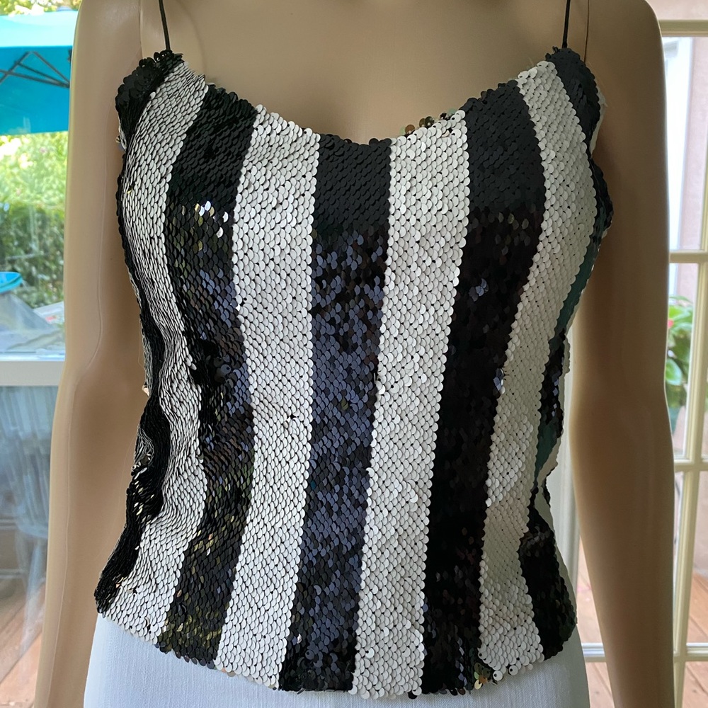 trf collection flip sequin top by zara size x small